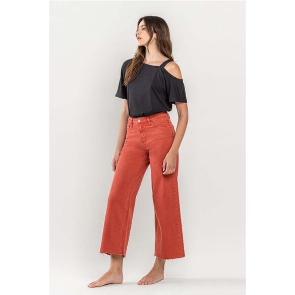 Vervet Bossa Nova Size 31 High Rise Crop Wide Leg Jeans - Picture 3 of 5